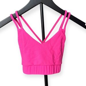 Purple Pixies Kids Solid Criss Cross Top in Pink Flame Child Medium (10/12)
